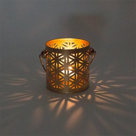 Sfeerlicht flower of life goudmetaal klein