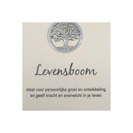 Levensboom ketting tin