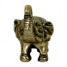 W9883 Minibeeldje olifant messing slurf recht omhoog -- 185 g, 7x7.5 cm