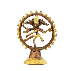 W9054 Shiva Nataraj messing 2-kleurig -- 780 g, 20 cm