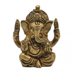 9040 Ganesha messing minibeeldje -- 120 g, 5 cm
