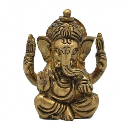 9040 Ganesha messing minibeeldje -- 120 g, 5 cm