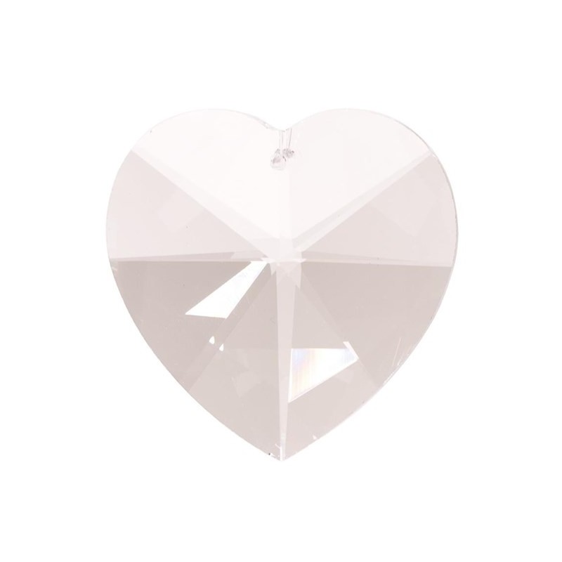 16610 Regenboogkristal hartvorm -- 5 cm