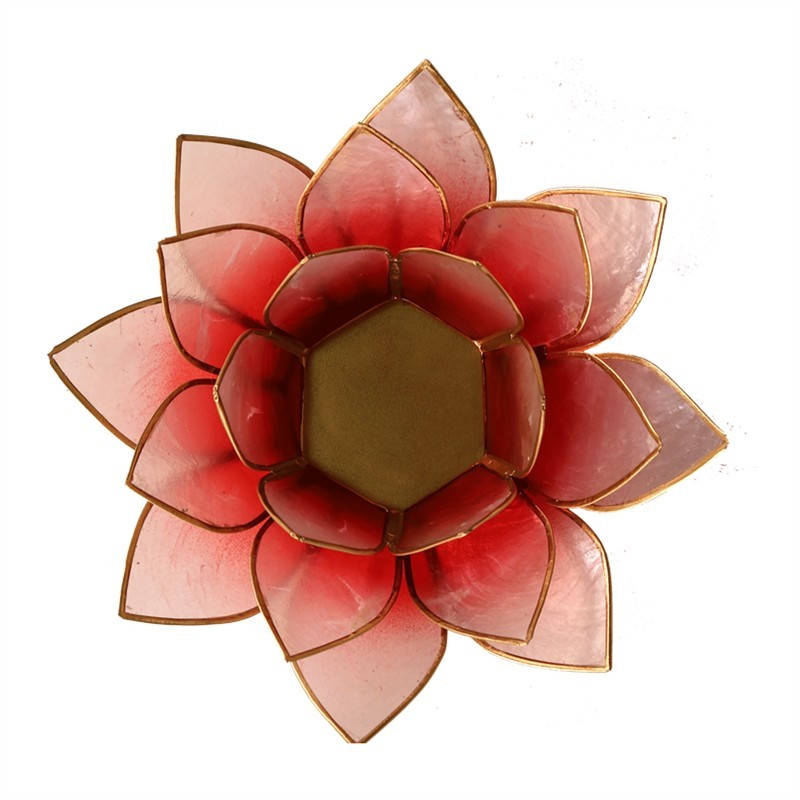 Lotus sfeerlicht rood/wit