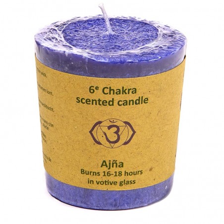 646 Votief kaars 6e chakra indigo