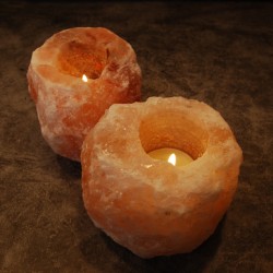 Waxinelichthouder van Himalayazout (oranje)