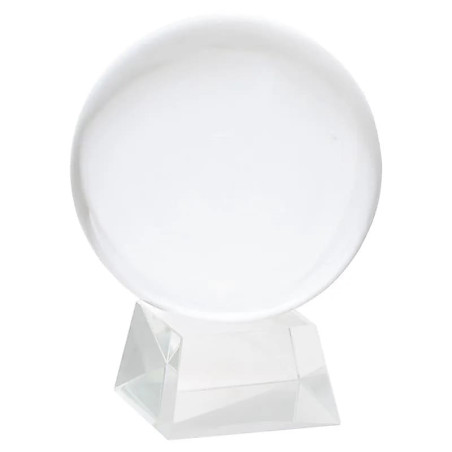 Kristallen bol + voet glas -- 15 cm