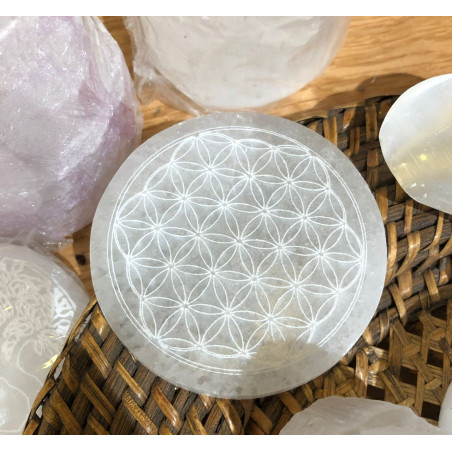 Seleniet oplaadschijf flower of life